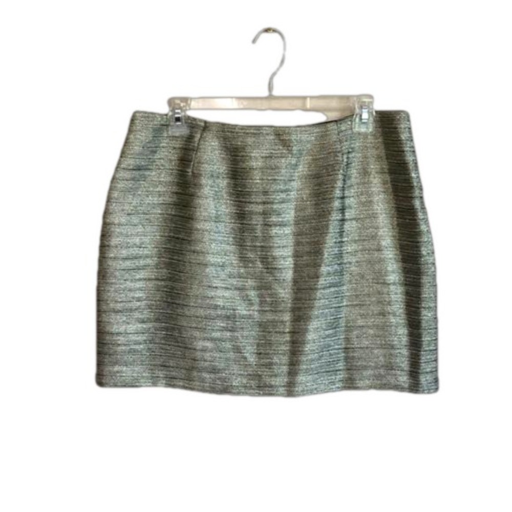 AMANDA UPRICHARD Women's Large Tweed Metallic Mini Skirt Party Shimmer Swifty